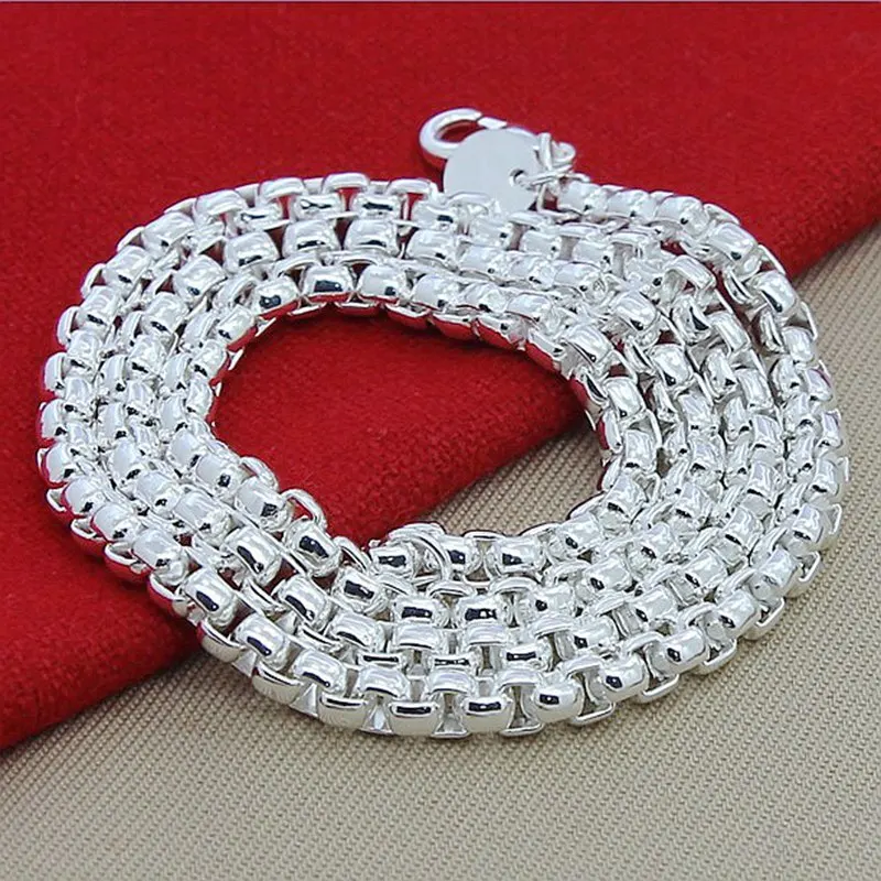 45-60 سنتيمتر 925 الاسترليني ق - مراجعة 925 Sterling Silver Chain Necklace Men وسعره