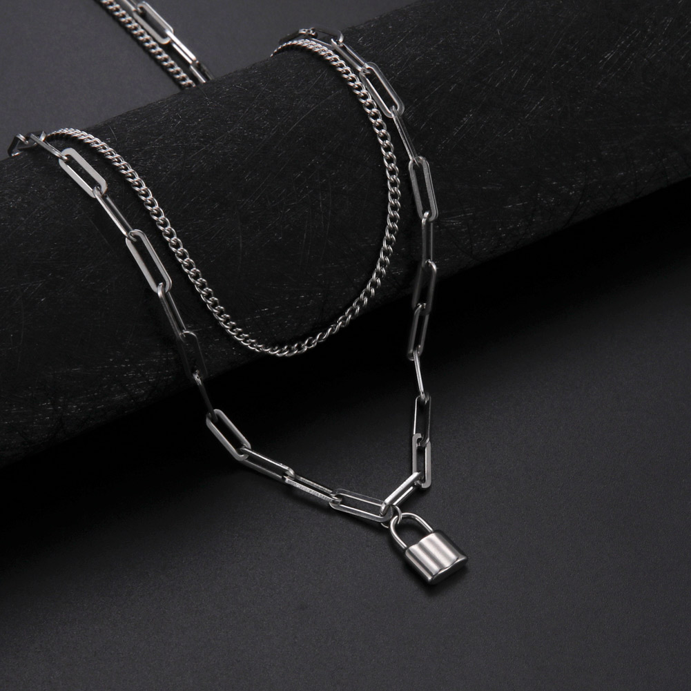 Unift الجمالية قفل قلادة الرجا - مراجعة Layered Pendant Necklace Aesthetic وسعره