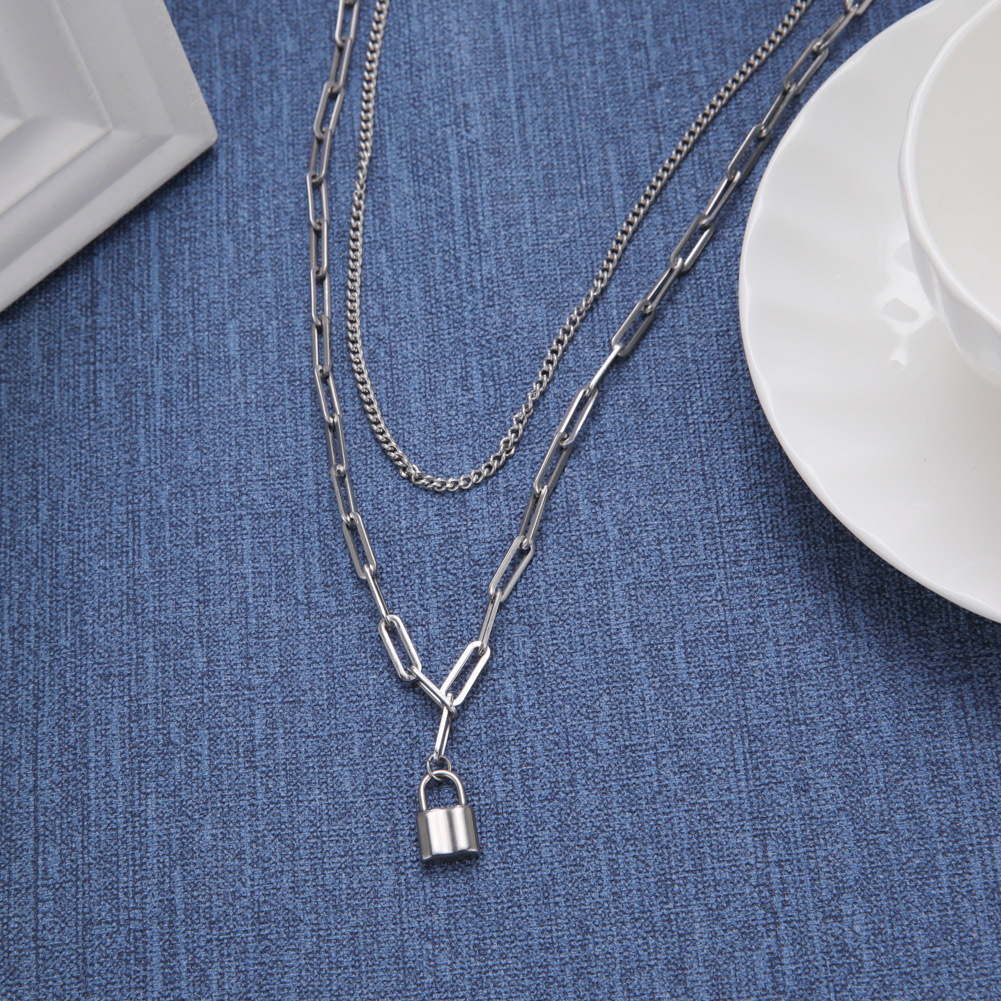 Unift الجمالية قفل قلادة الرجا - مراجعة Layered Pendant Necklace Aesthetic وسعره