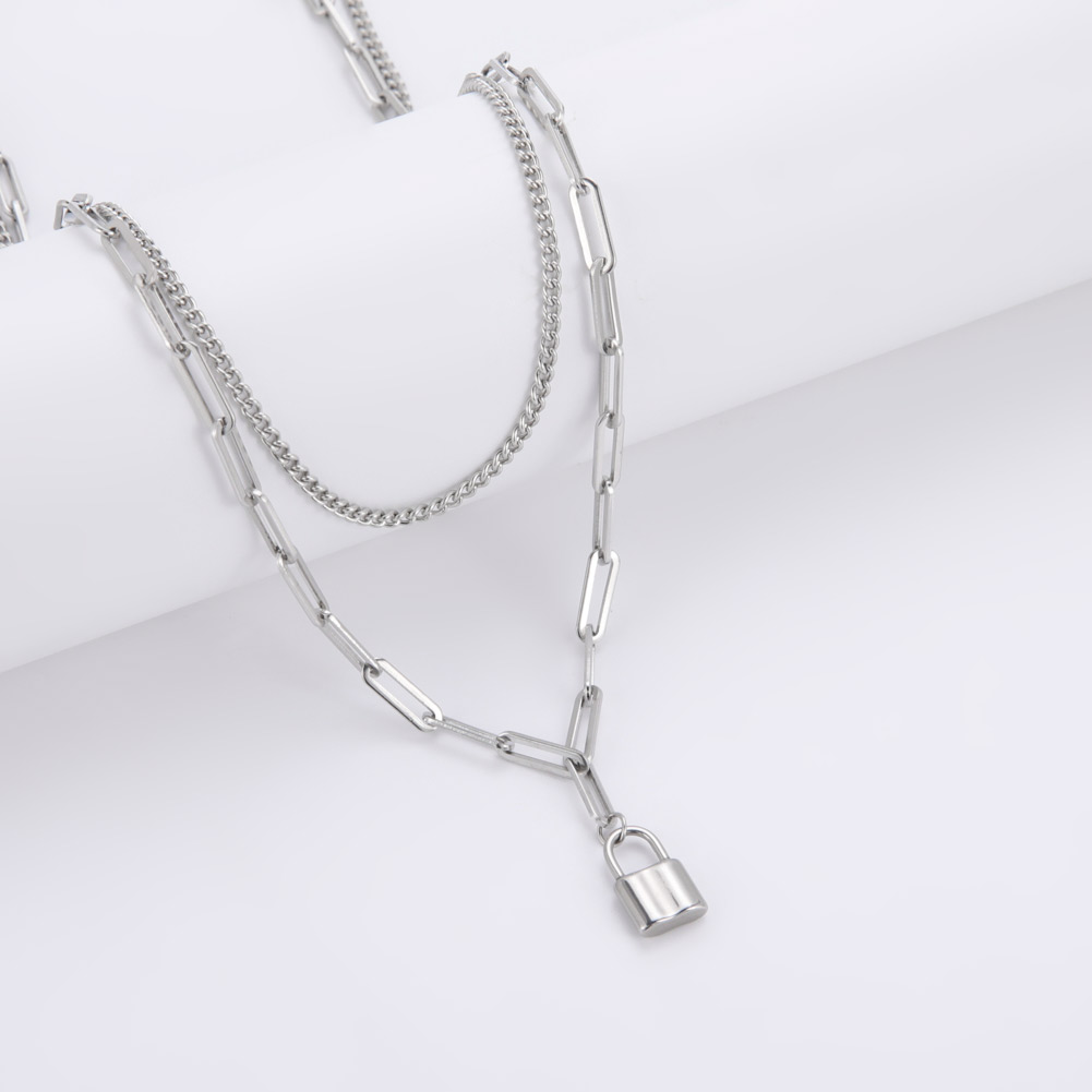 Unift الجمالية قفل قلادة الرجا - مراجعة Layered Pendant Necklace Aesthetic وسعره