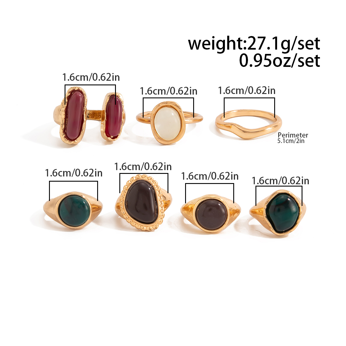 إنجسايت.زد مجموعة من 7 قطع خوا - مراجعة Vintage Punk Knuckle Rings Set وسعره