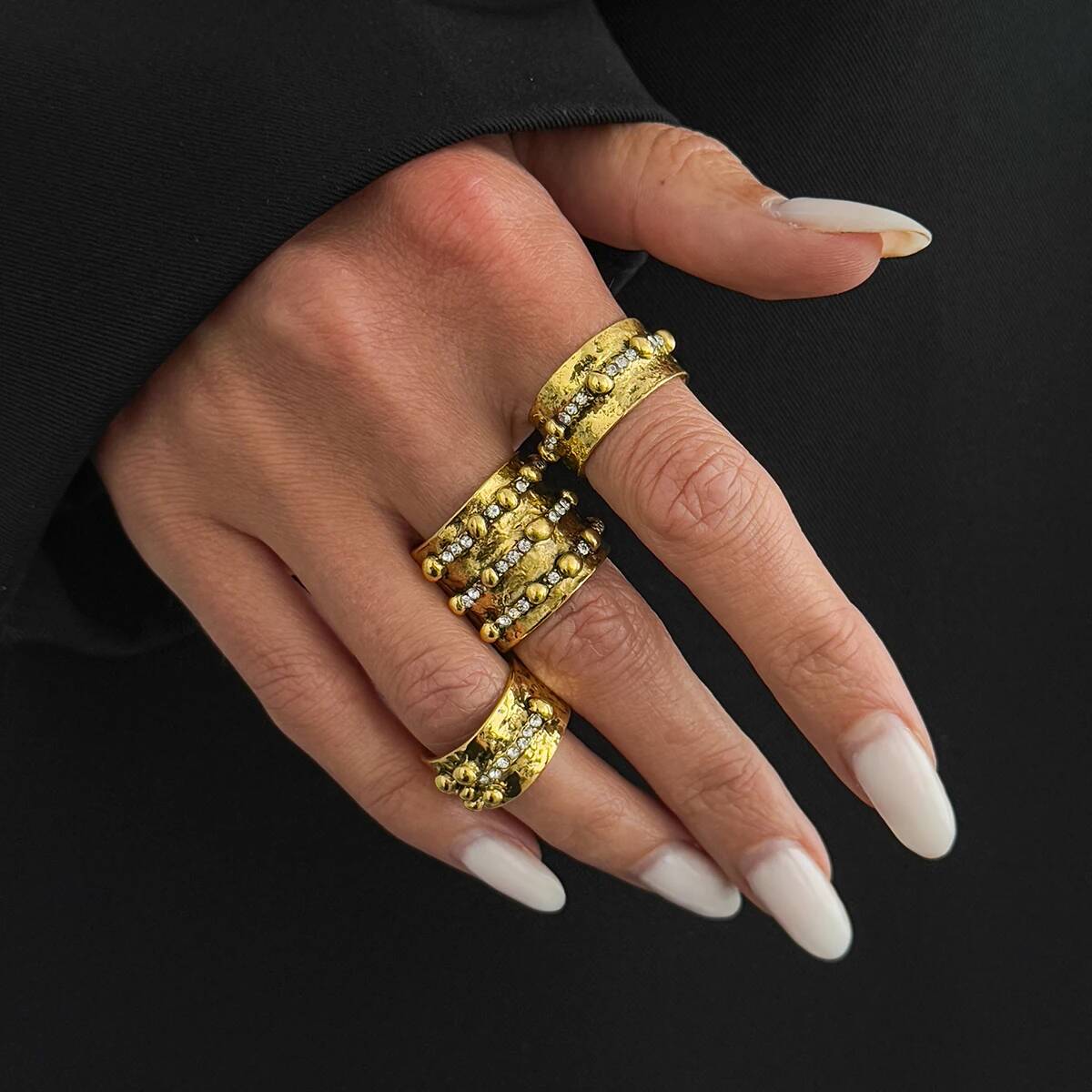 مجموعة خواتم مفتوحة قابلة للتع - مراجعة Vintage Punk Knuckle Rings Set وسعره