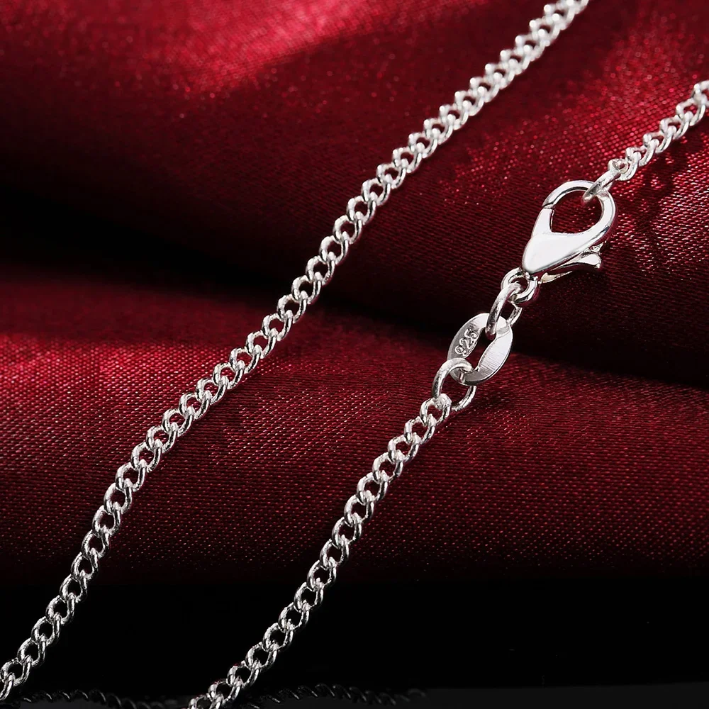 كلاسيكي 925 فضة سلسلة قلادة لل - مراجعة 925 Sterling Silver Chain Necklace Men وسعره
