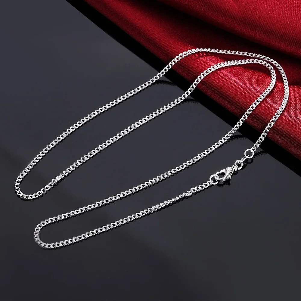 كلاسيكي 925 فضة سلسلة قلادة لل - مراجعة 925 Sterling Silver Chain Necklace Men وسعره