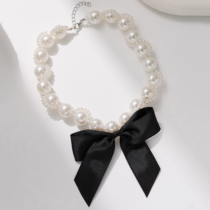 فو اللؤلؤ الشريط المختنق قلادة - مراجعة Pearl Choker Necklace Vintage وسعره