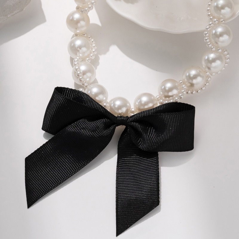 فو اللؤلؤ الشريط المختنق قلادة - مراجعة Pearl Choker Necklace Vintage وسعره