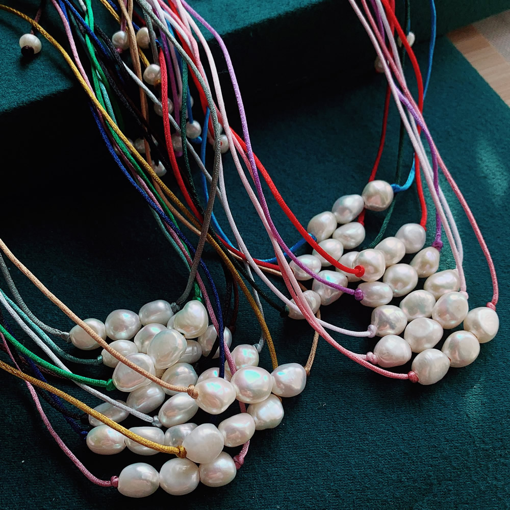 9-10 مللي متر الباروك اللؤلؤ س - مراجعة Pearl Choker Necklace Vintage وسعره