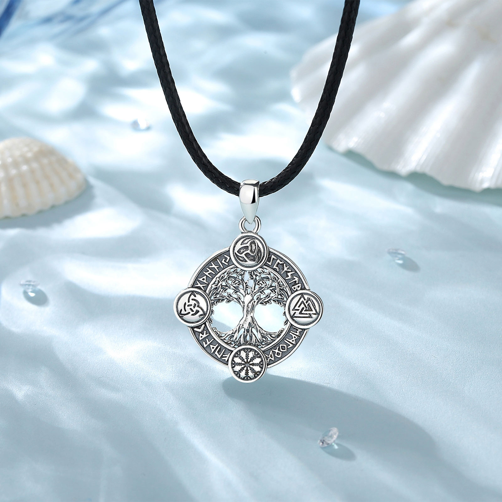 يودورا 925 فضة شجرة الحياة قلا - مراجعة 925 Sterling Silver Chain Necklace Men وسعره