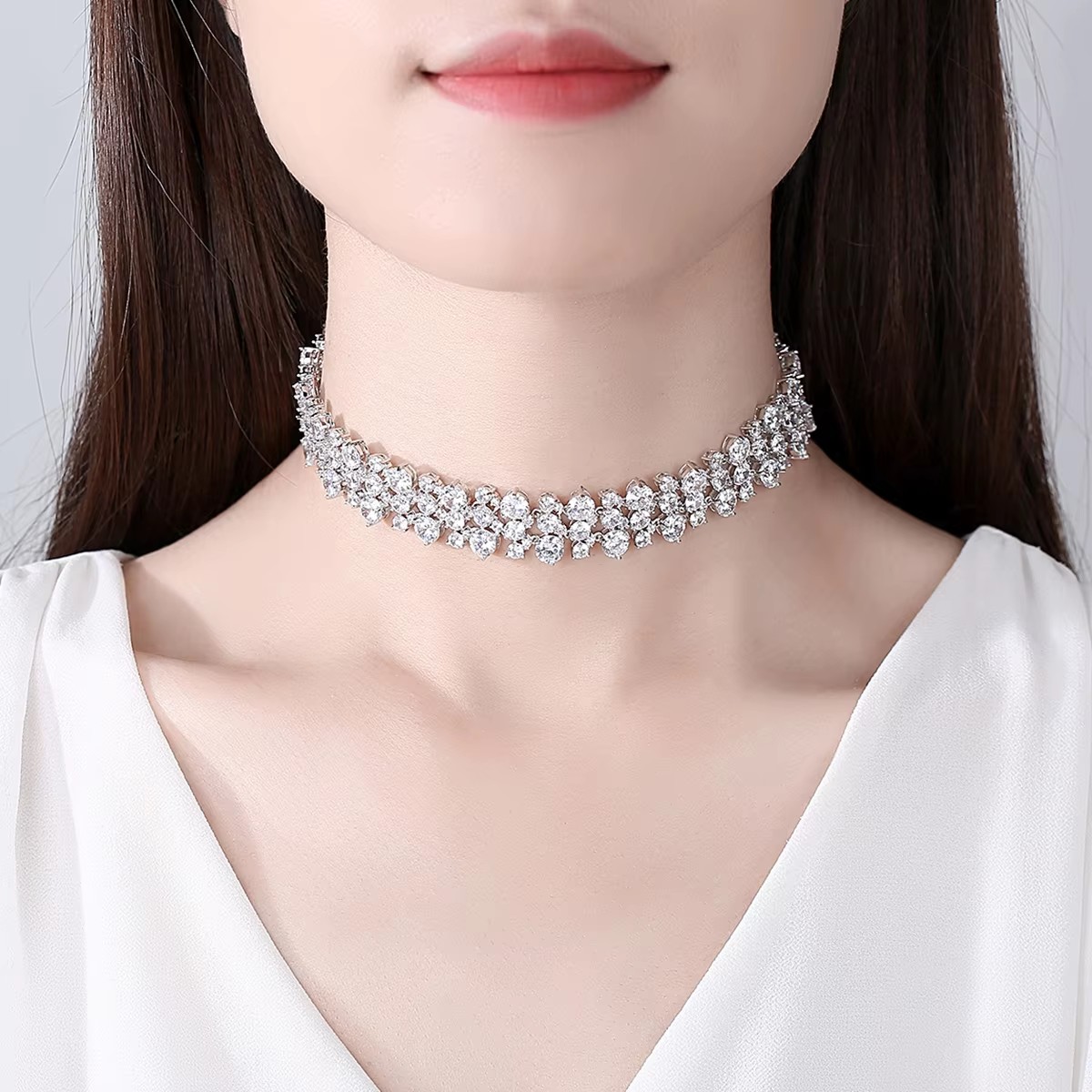 LUOTEEMI ثلاث طبقات مكعب زركون - مراجعة Layered Pendant Necklace Aesthetic وسعره