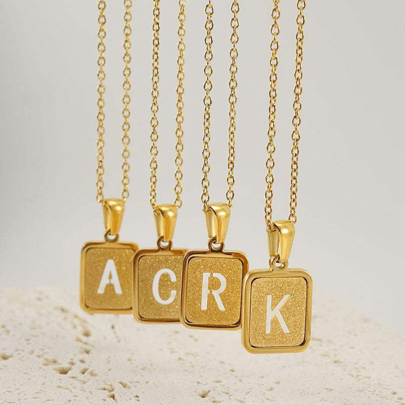 3 قطعة/الحقيبة سلاسل عالية الج - مراجعة Initial Letter Necklace 18K Gold وسعره