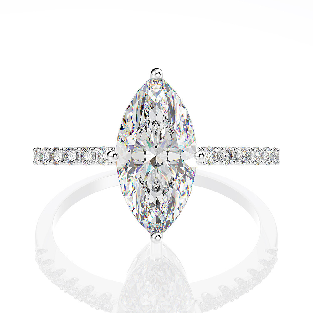 فاخر حقيقي 1 قيراط D اللون مار - مراجعة Moissanite Engagement Ring 1 Carat وسعره