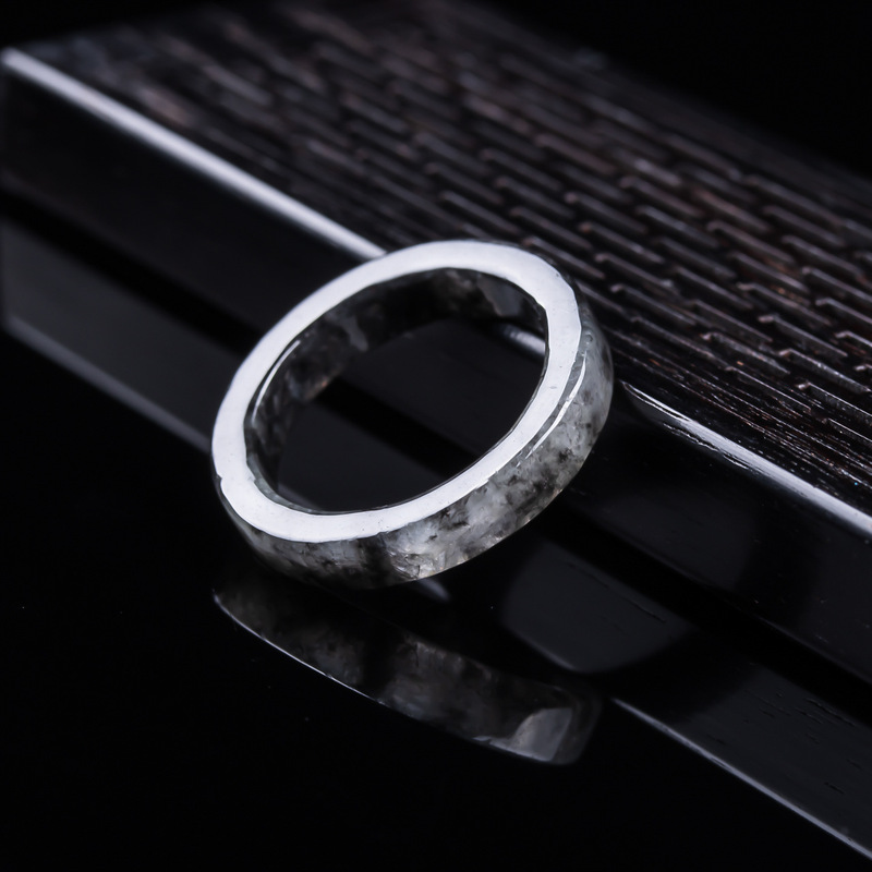 خاتم من اليشم الأسود البورمي ا - مراجعة Rings وسعره