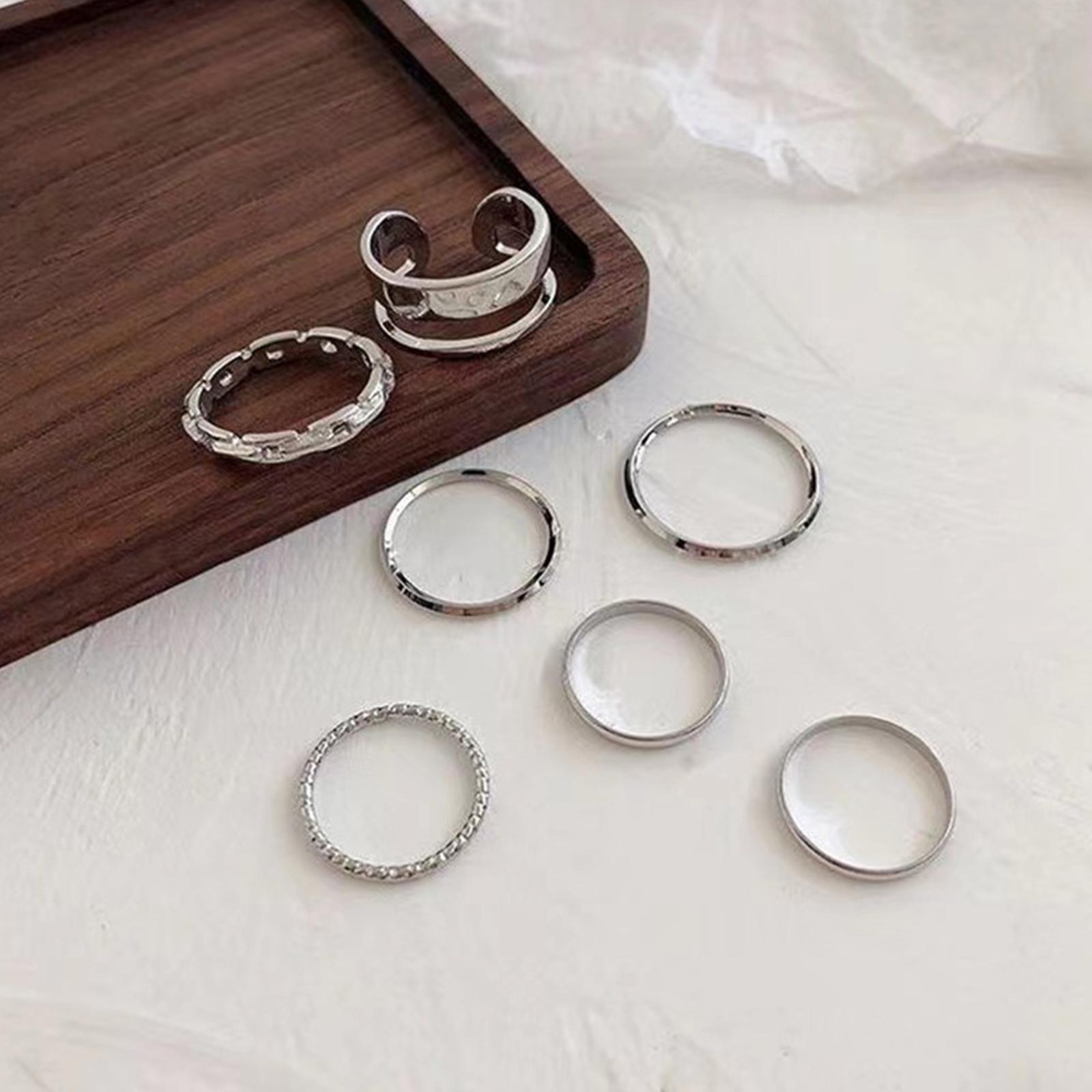 مجموعة خواتم هيب هوب للسيدات،  - مراجعة Vintage Punk Knuckle Rings Set وسعره